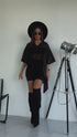 Lace T-shirt "BLACKNESS"